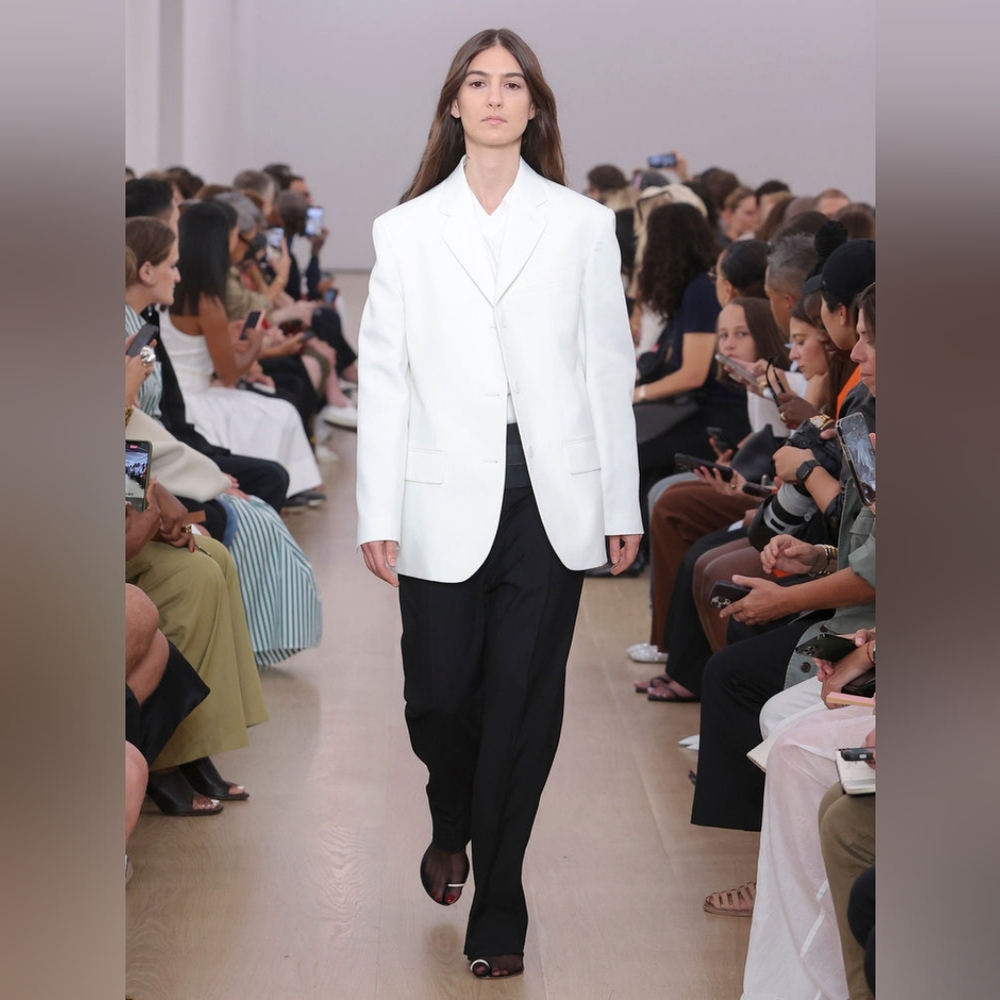 PROENZA SCHOULER Runway Sandis White Blazer Jacket Cotton Viscose US 10 Org$2290